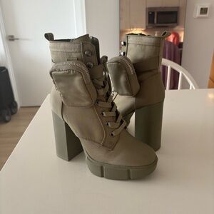 Steve Madden Olive Heeled Boots with Side Pouch